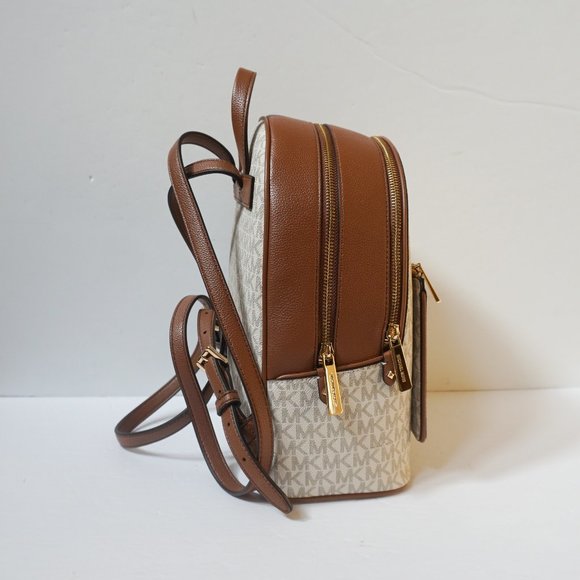Michael Kors Adina Medium Backpack MK Vanilla - Picture 3 of 11